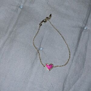 Kendra Scott Ari heart bracelet in pink